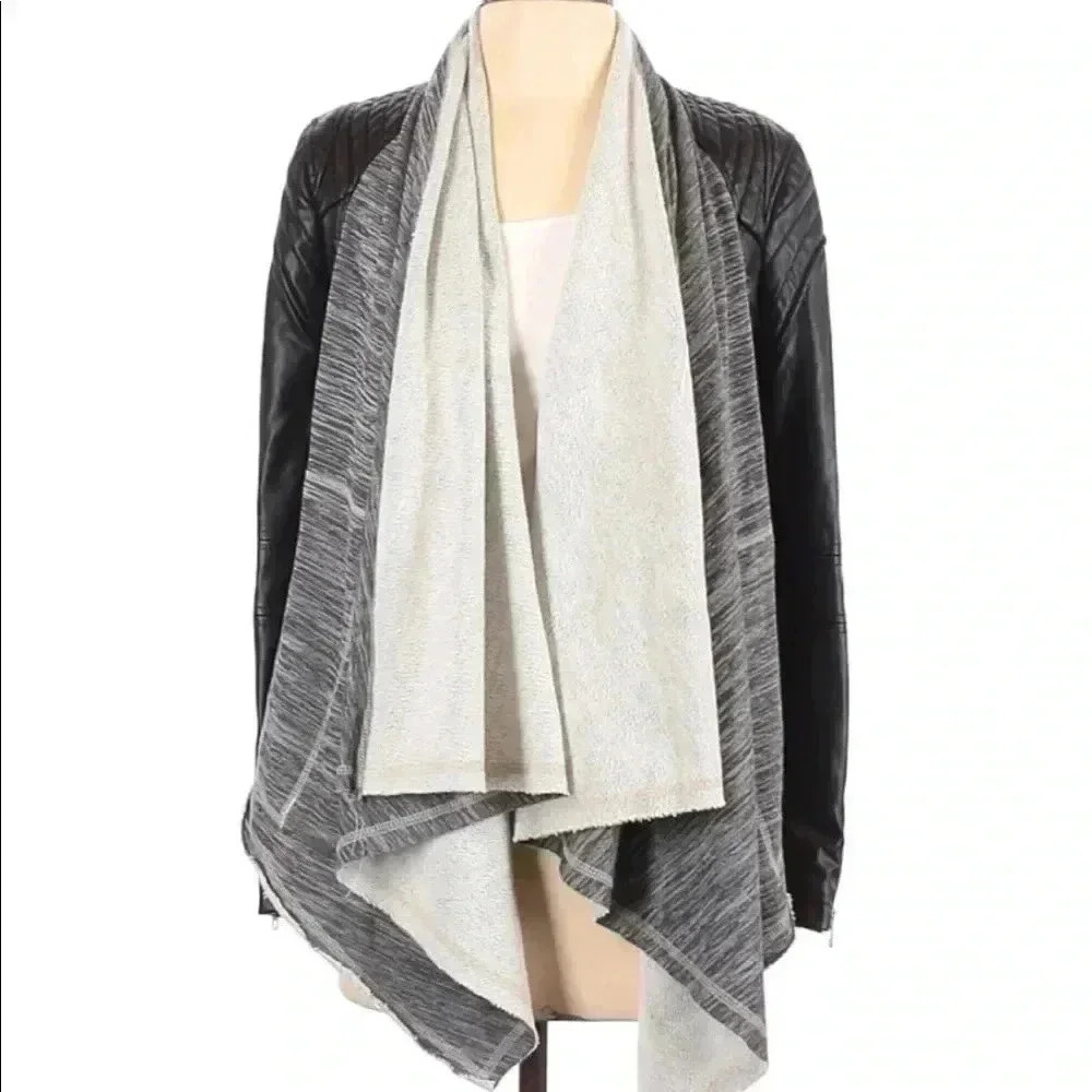 BlankNYC Sz S Open Cardigan Jacket Faux Leather